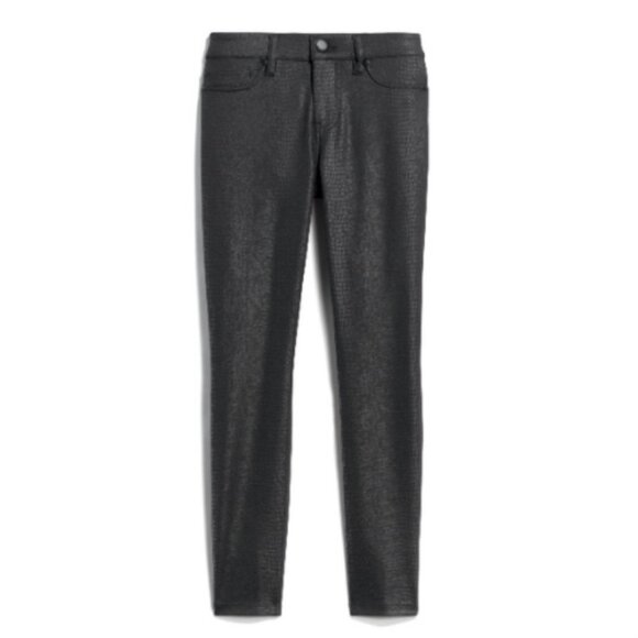 NWT Liverpool Jacqueline Coated Croc Textured Leggings Sz. 2 - Picture 1 of 3